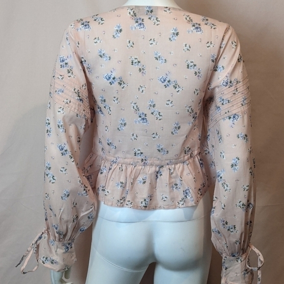 Floral Pink Women's Top - Picture 5 of 7